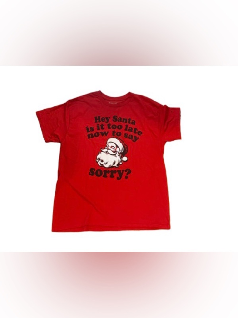Spirit Red Graphic Santa Tee - Kids Short Sleeve